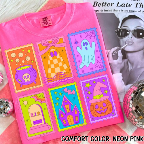 Neon Halloween Stamp