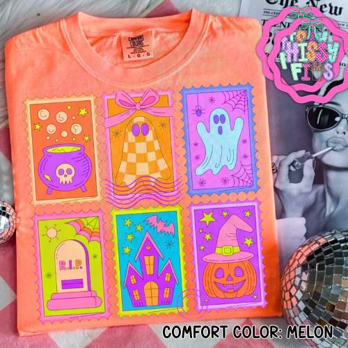 Neon Halloween Stamp