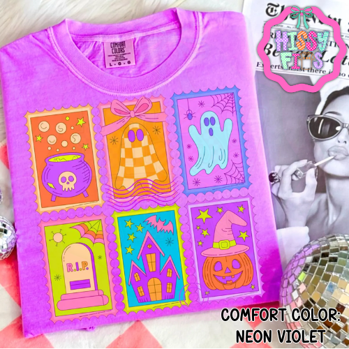 Neon Halloween Stamp